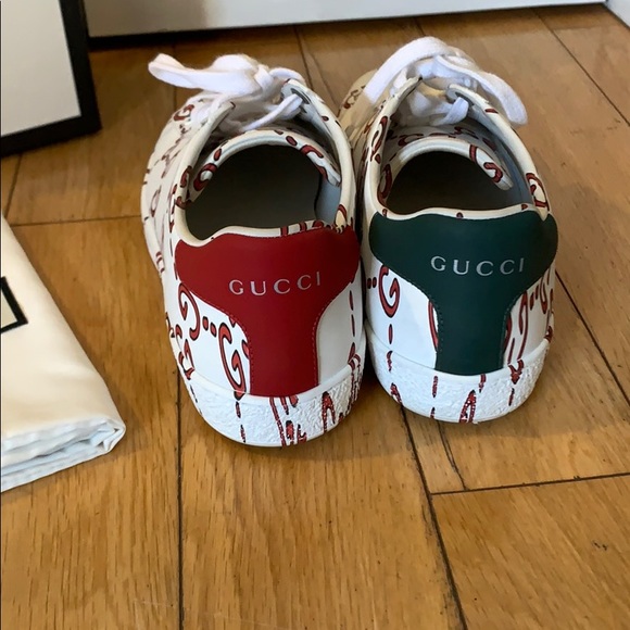 GUCCI Ace Ghost GG Sneakers - Picture 4 of 6